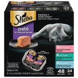 Sheba Perfect Portions Fish, Salmon, Seafood & Tuna Flavor Pate Wet Cat Food Variety Pack, 2.6 oz. (24 Count)