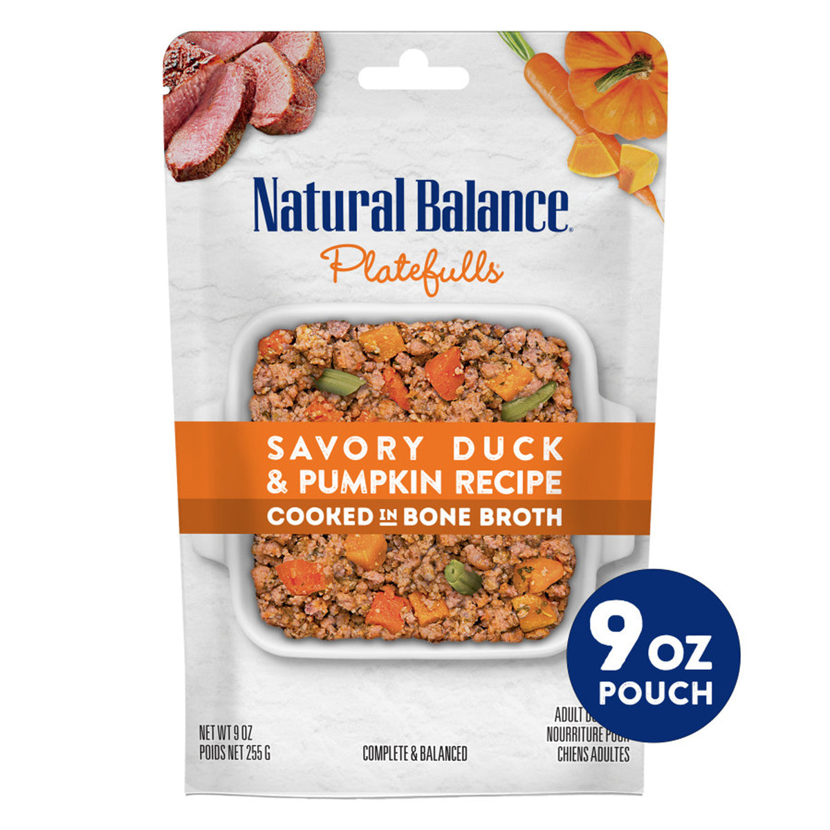 Natural Balance Platefulls Duck & Pumpkin Wet Dog Food, 9 oz.