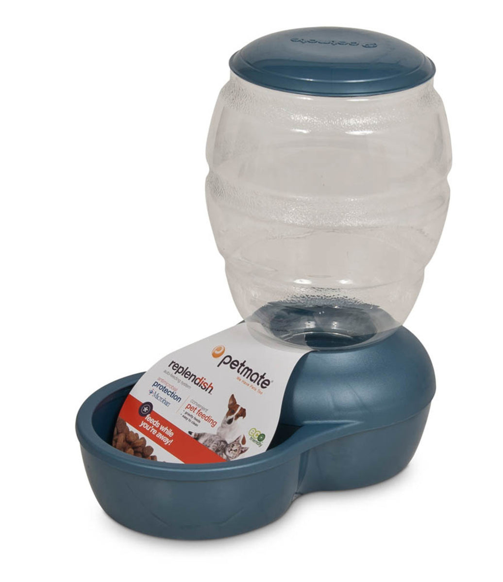 Petmate Replendish Anti-Bacteria Pet Feeder Peacock Blue, 5 lbs. Capacity