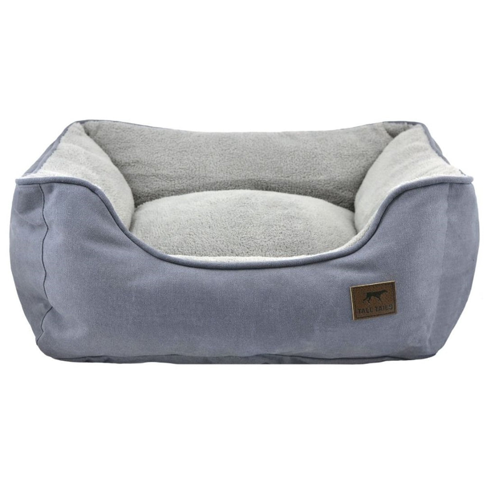 Tall Tails Bolster Dog Bed, Large - Charcoal 70 lbs