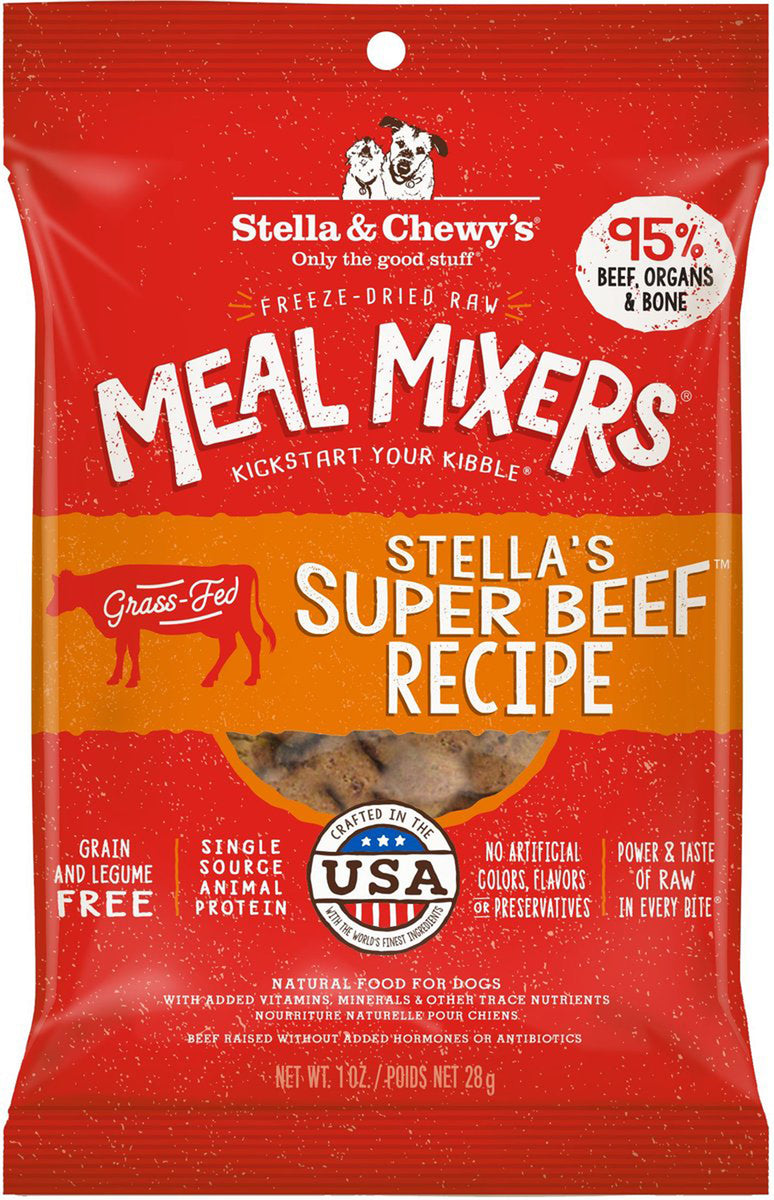 Stella & Chewy's Super Beef Meal Mixers Freeze-Dried Cat Food Topper, 1 oz.