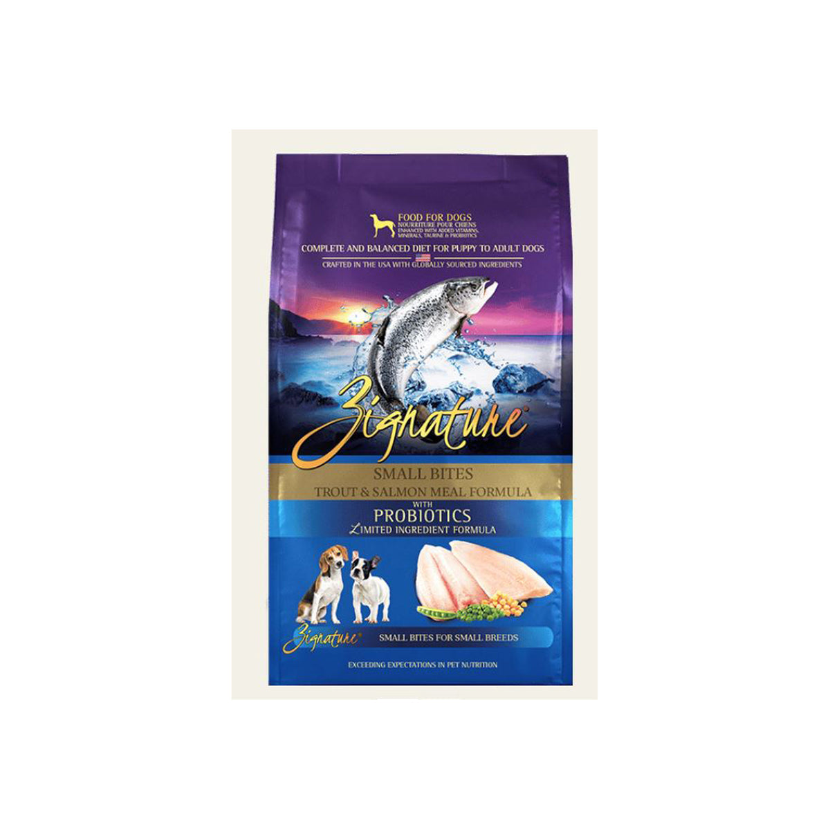 Zignature Trout & Salmon Formula Small Bites Grain-Free Dry Dog Food, 12.5 lbs.