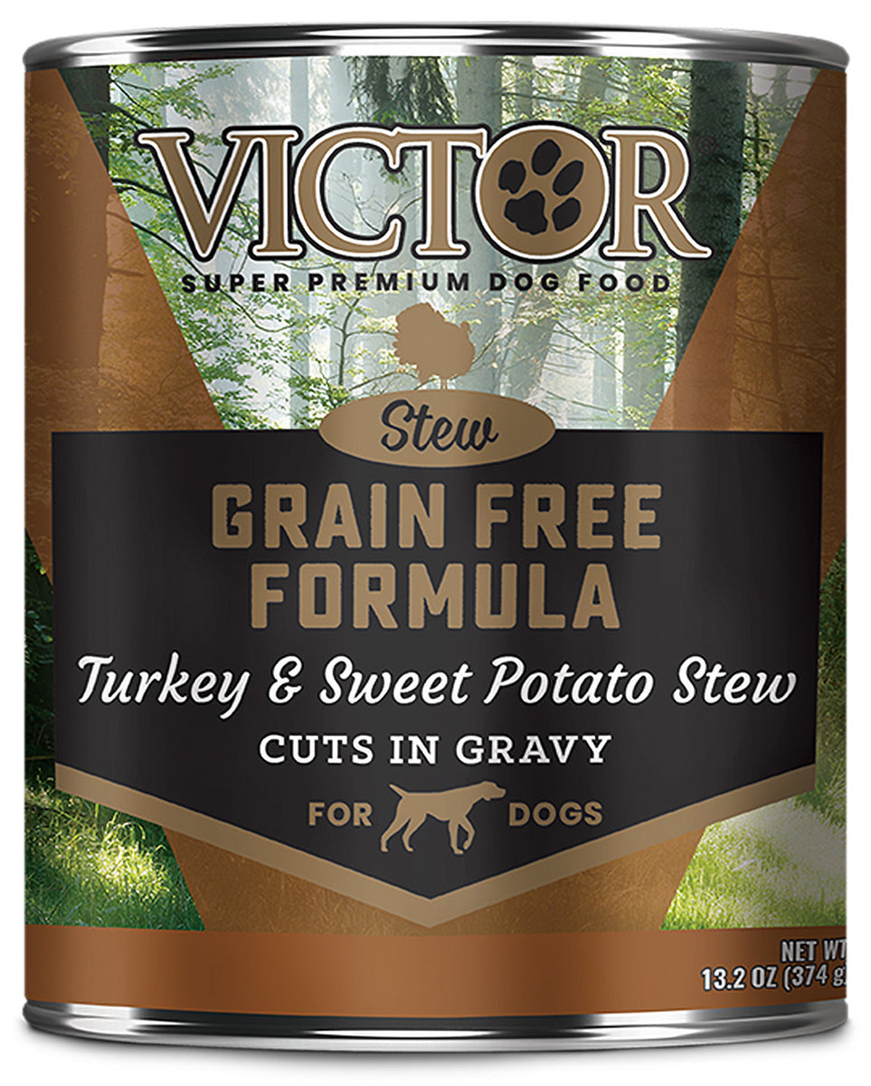 Victor Grain Free Turkey & Sweet Potato Stew Canned Dog Food 13.2-oz, Case Of 12