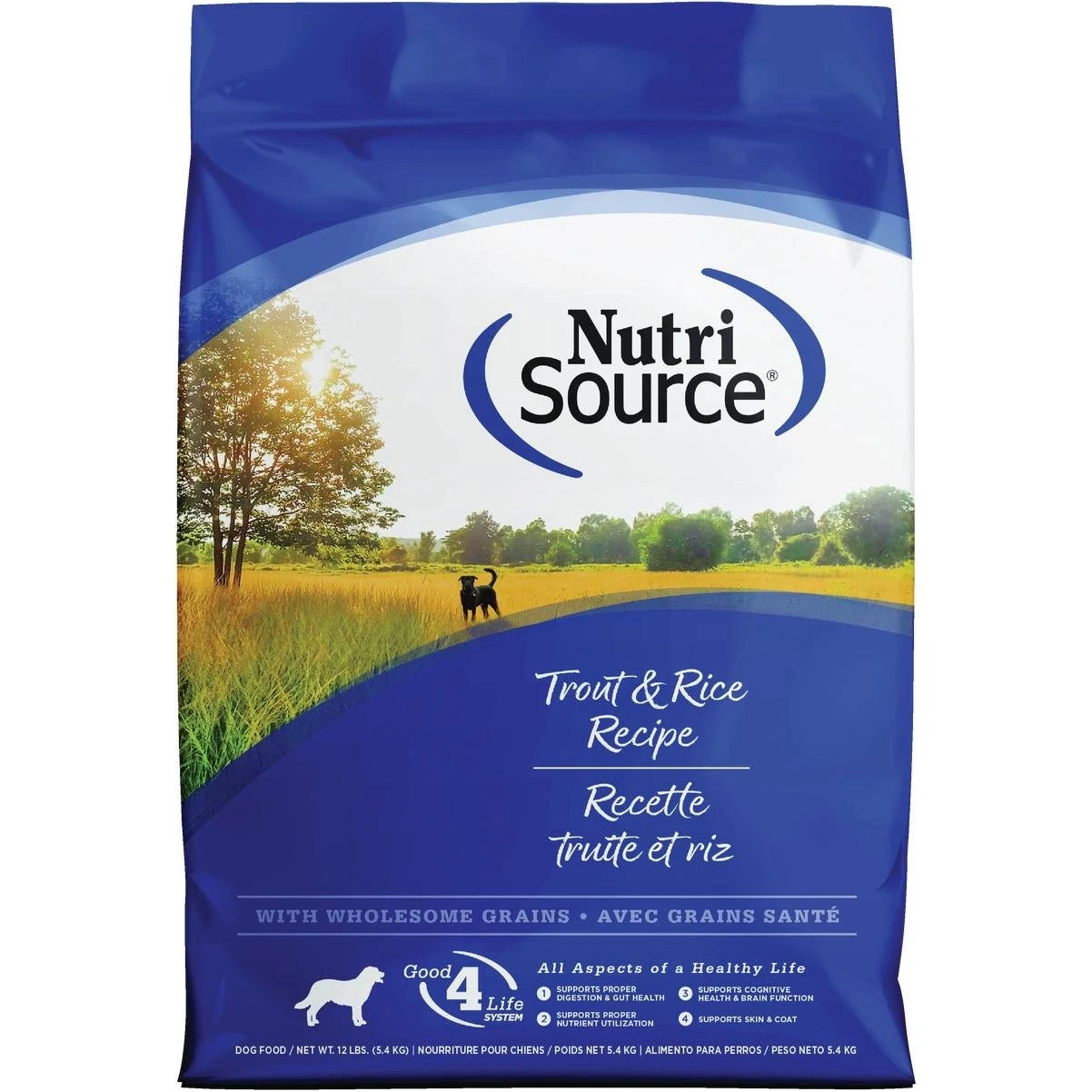 NutriSource Trout & Rice Dry Dog Food, 26 lbs.