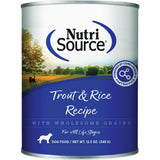 NutriSource Trout & Rice Wet Dog Food, 12.3 oz.