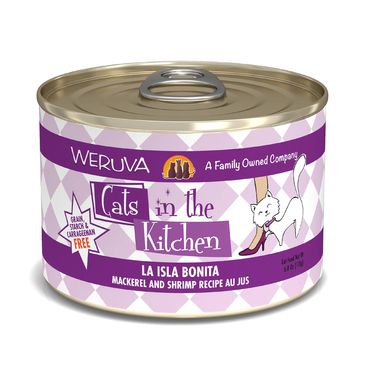 Cats in the Kitchen La Isla Bonita Mackerel & Shrimp Wet Cat Food, 6 oz.