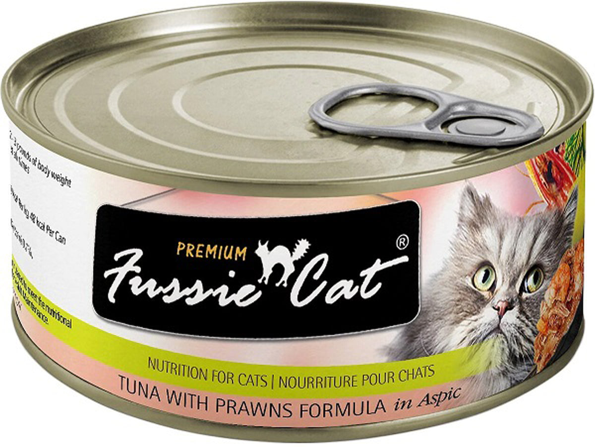 Fussie Cat Premium Tuna with Prawns Canned Cat Food, 2.8 oz.