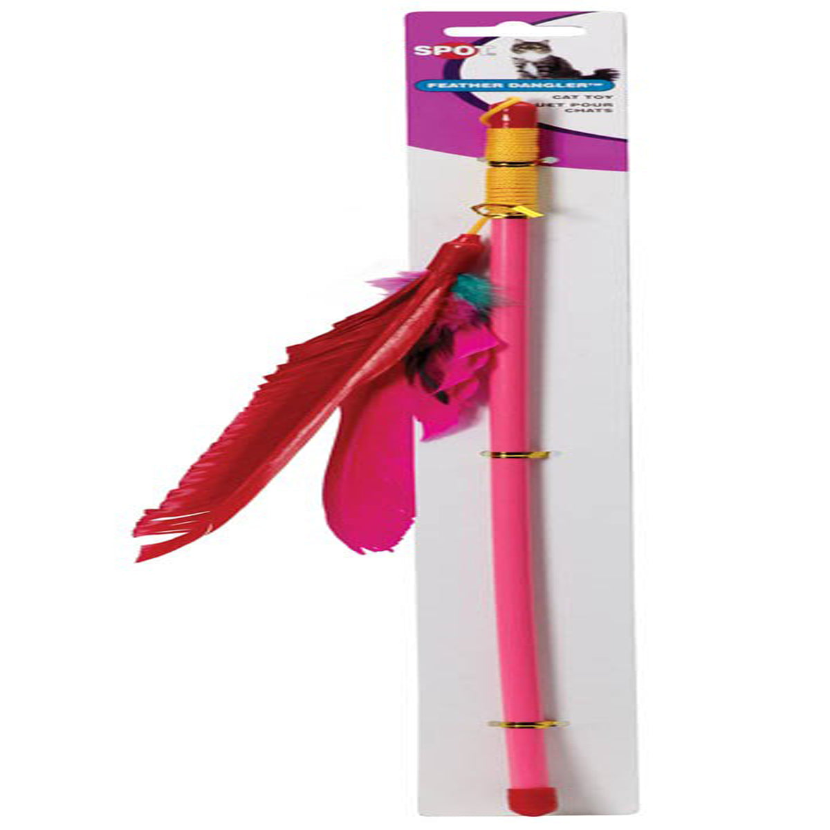 Spot Feather Dangler Wand Cat Toy, 18 in.