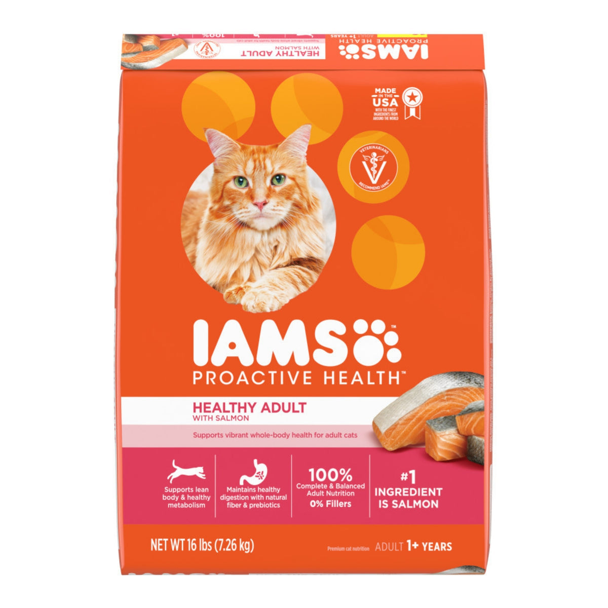 Iams ProActive Health Salmon Dry Cat Food, 16 lbs.