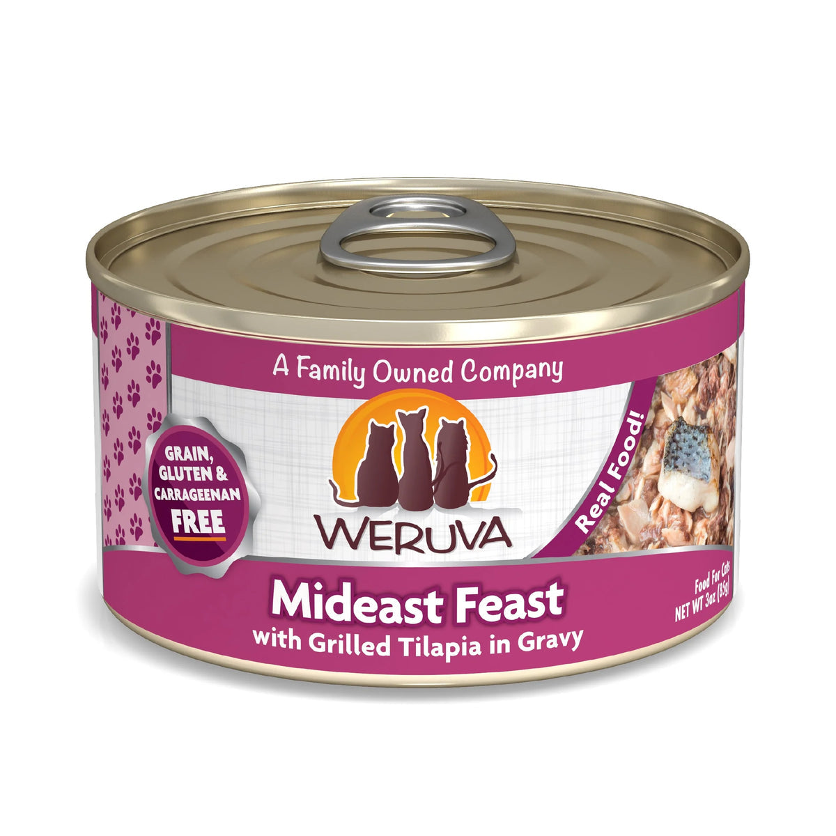 Weruva Mideast Feast Grilled Tilapia Wet Cat Food, 3 oz.