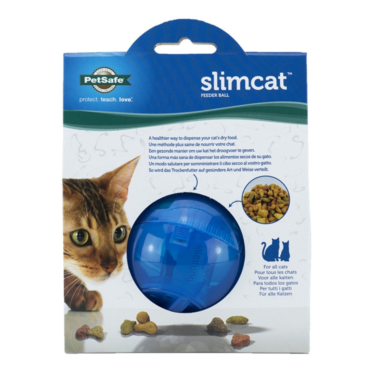 PetSafe SlimCat Blue Interactive Feeder Ball, 2/3 Cup