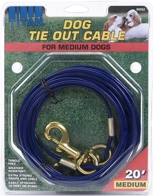Titan Medium Cable Dog Tie-Out, 20 ft.