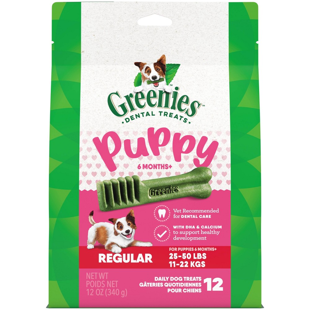 Greenies Regular Size Puppy Dental Dog Treats, 12 oz.
