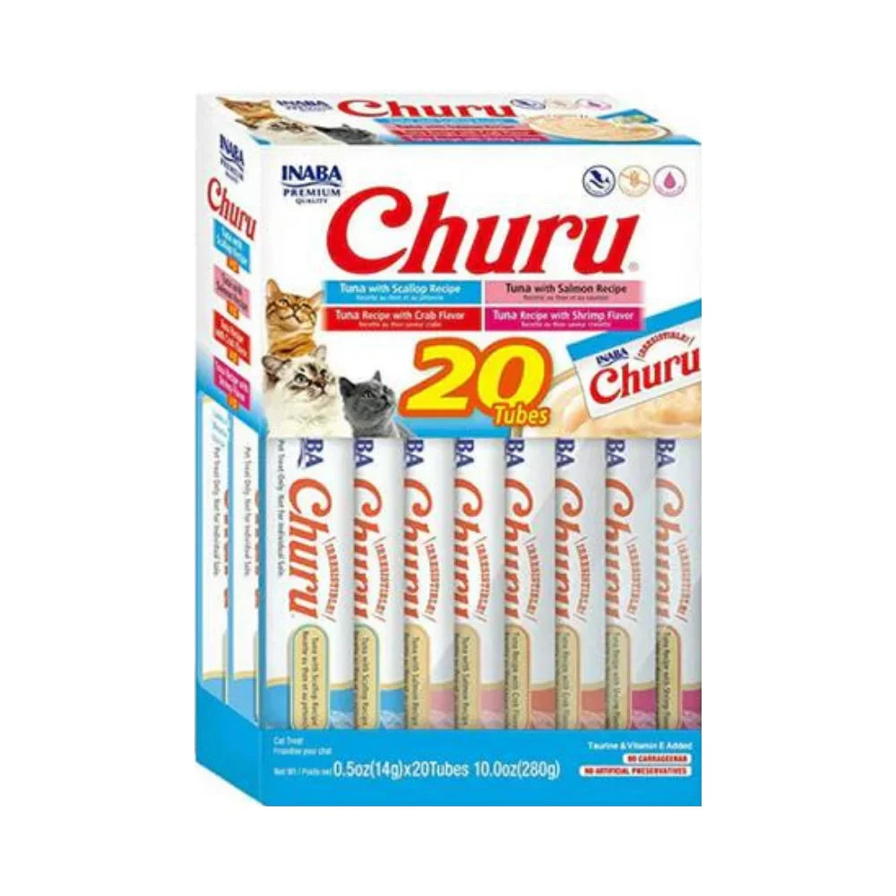 Inaba Churu Cat Treats Variety Box, 0.5 oz., Pack Of 20