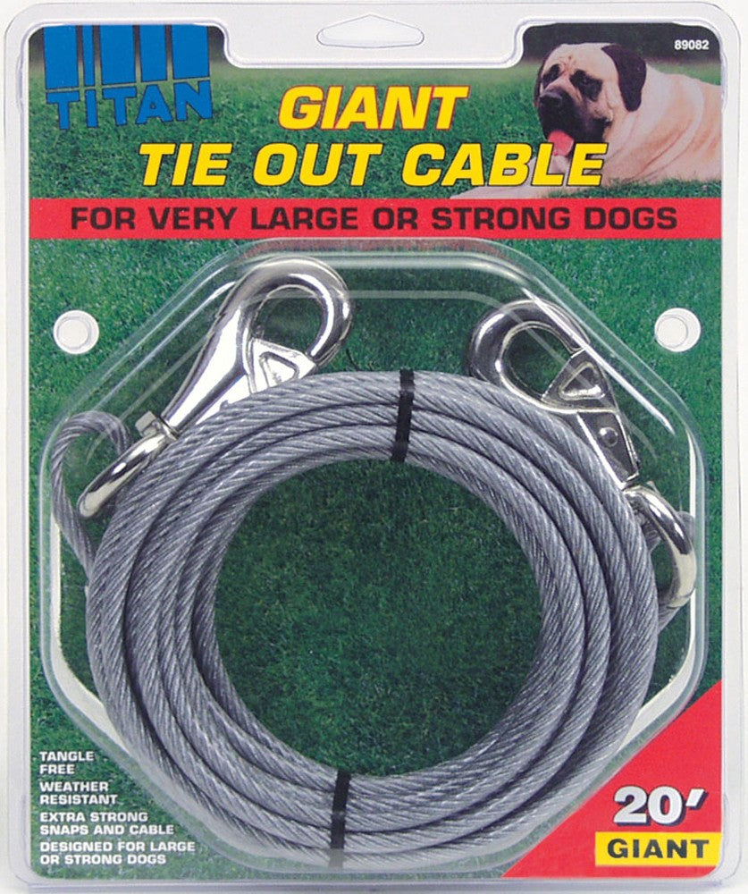 Titan Giant Cable Dog Tie-Out, 20 ft.