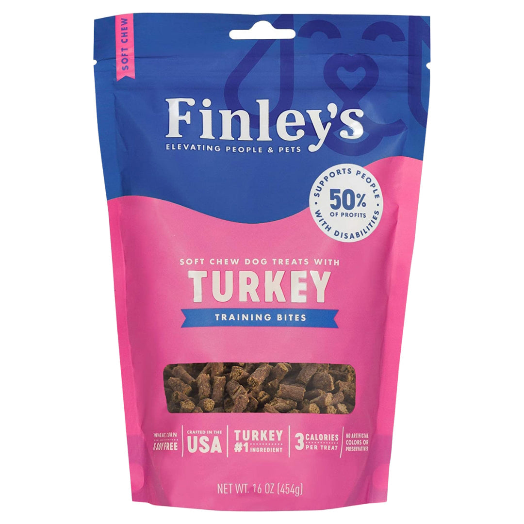 Finley'S Turkey Soft Training Bite Dog Treats - 16 oz