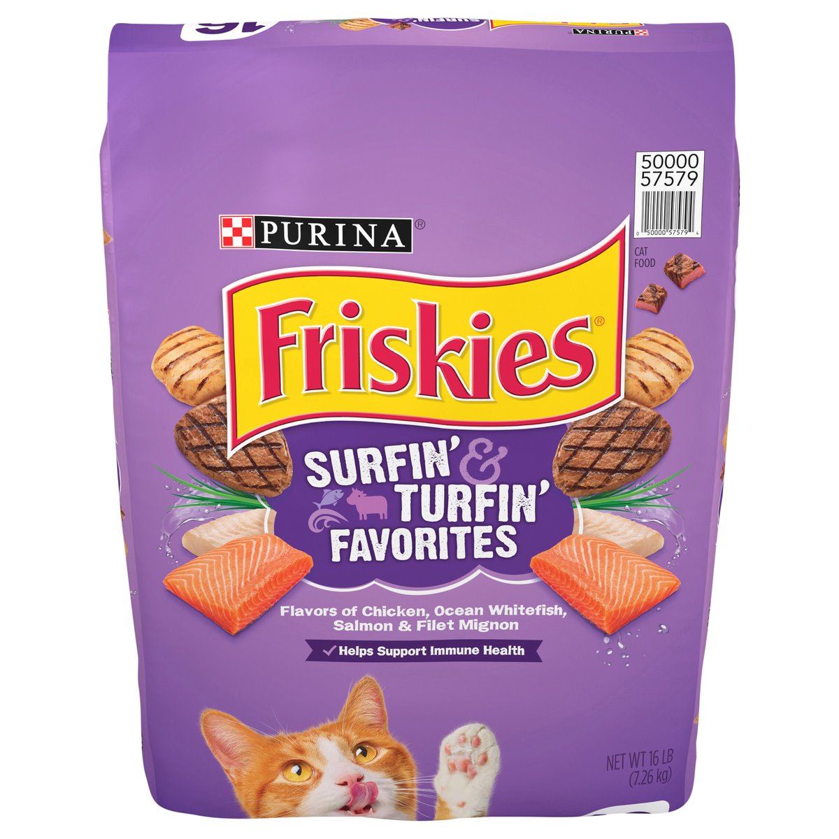 Friskies Surfin' & Turfin' Favorites Dry Cat Food, 16 lbs.