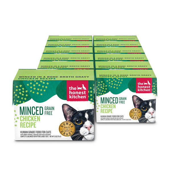 The Honest Kitchen Grain-Free Minced Chicken in Bone Broth Gravy Wet Cat Food, 2.8 oz. (12 Pack)