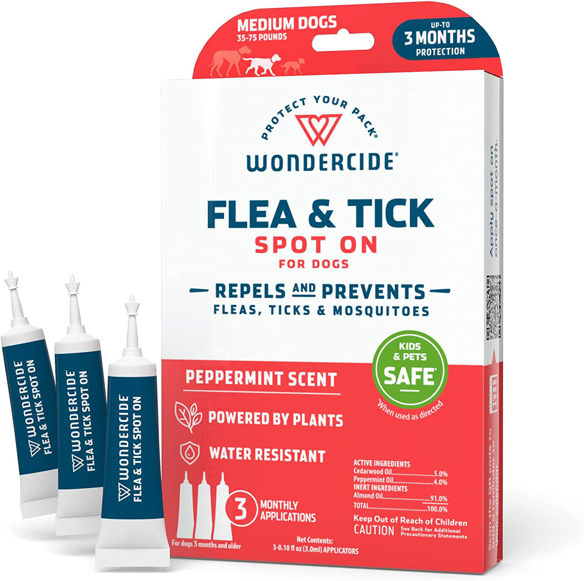 Wondercide Peppermint Flea & Tick Spot-On for Medium Dogs