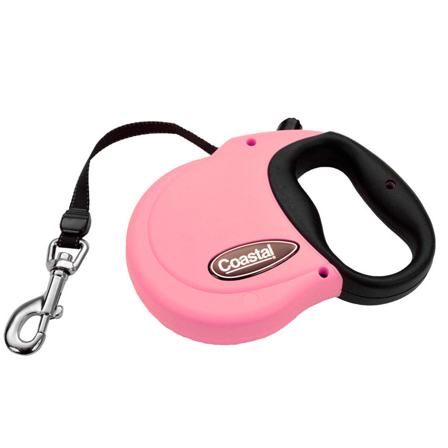 Coastal Power Walker Retractable Dog Leash Pink, S