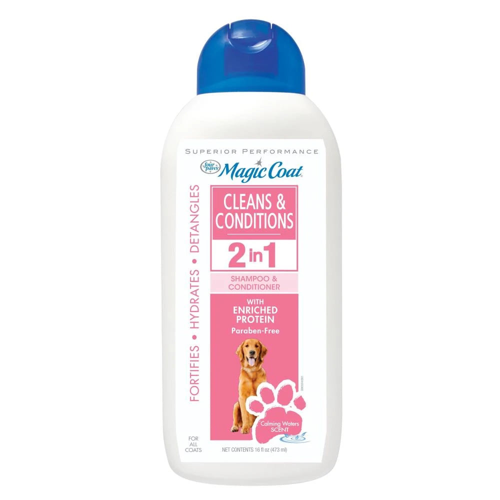 Four Paws Magic Coat 2-in-1 Shampoo & Conditioner for Dogs, 16 oz.