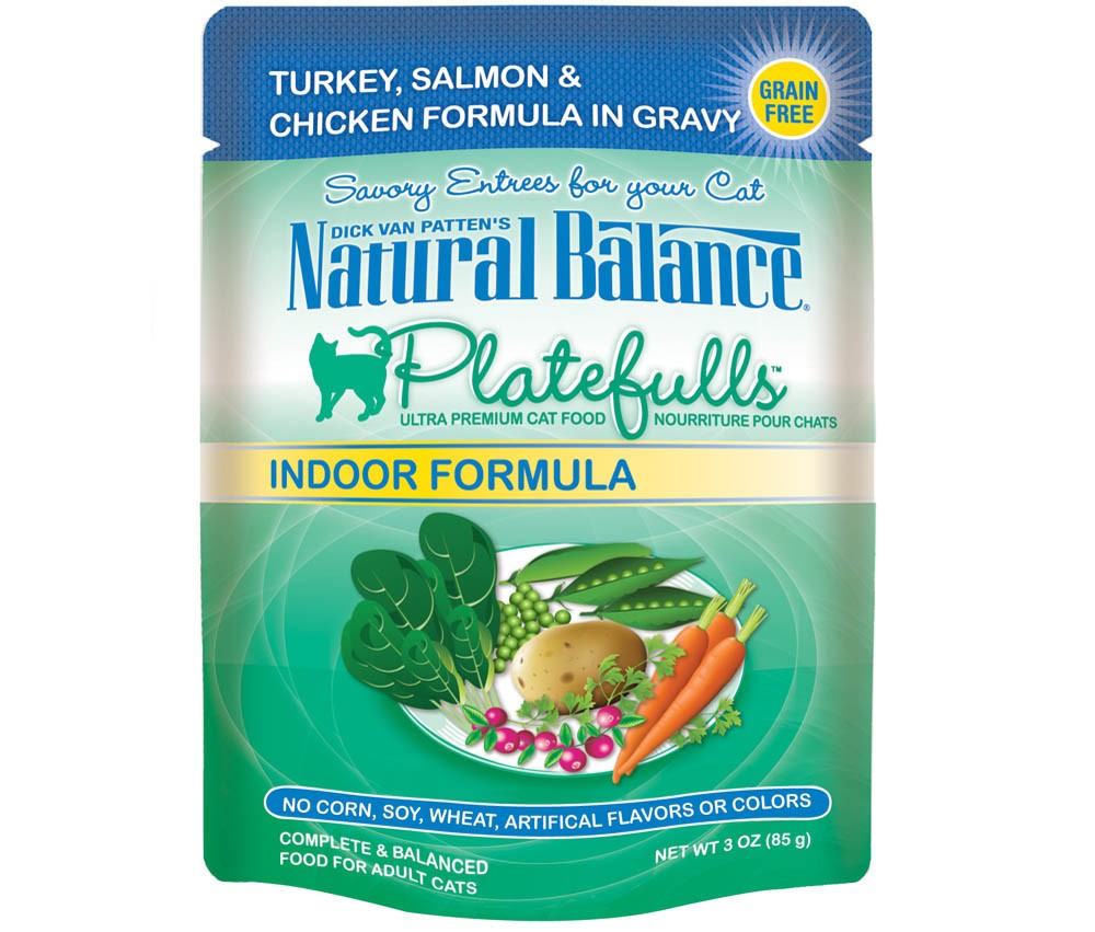 Natural Balance Platefulls Turkey, Salmon & Chicken Wet Cat Food, 3 oz.