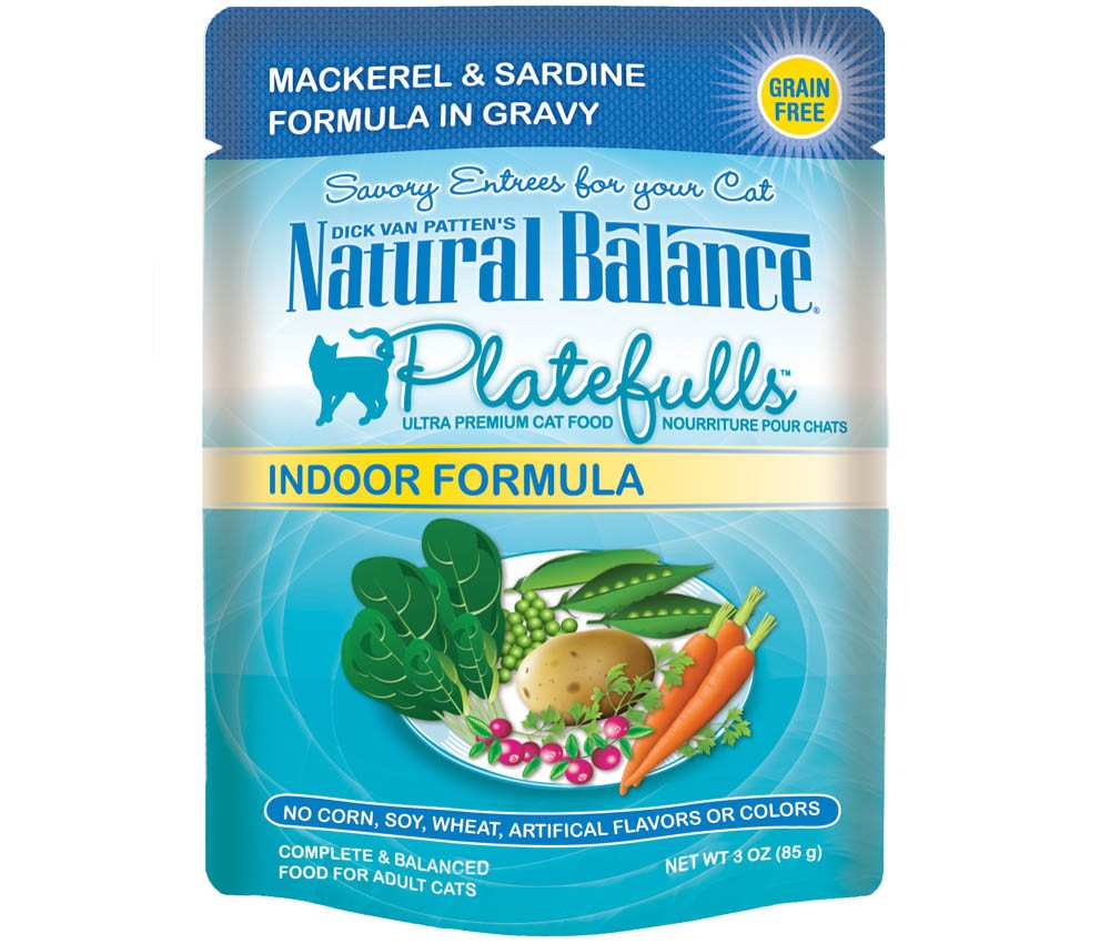 Natural Balance Platefulls Mackerel & Sardine Wet Cat Food, 3 oz.