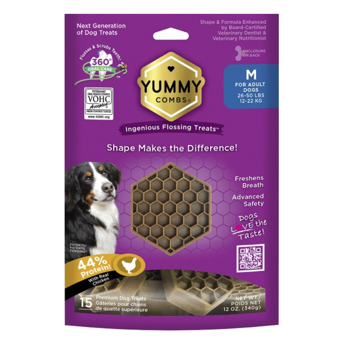 Yummy Combs Medium Dog Dental Treats (15 Count)