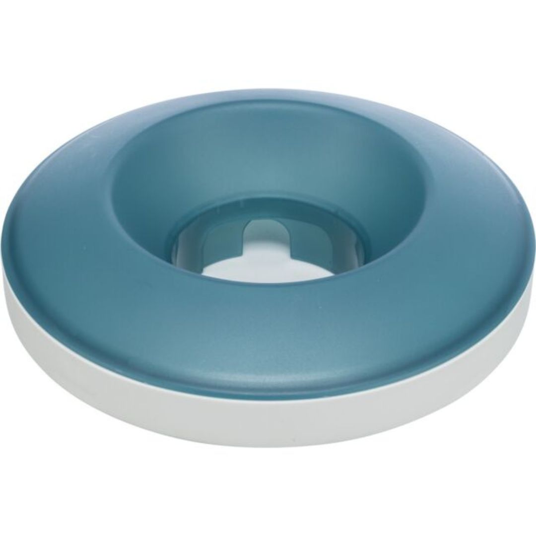Trixie Dog Slow Feeding Rocking Bowl, Grey & Blue