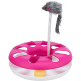 Trixie Crazy Circle Cat Activity Toy with Plush Mouse, Pink