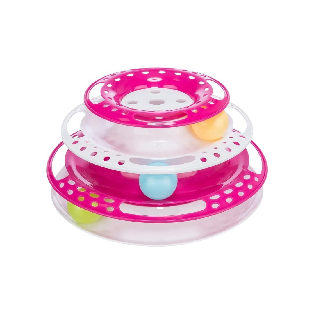 Trixie Catch The Balls Circle Track Cat Activity Toy, Pink