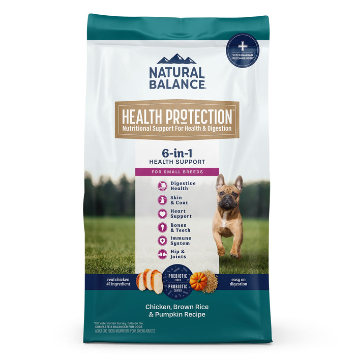 Natural Balance Whole Body Health Easy Digestion Chicken, Brown Rice & Pumpkin Small Breed Dry Dog Food, 12 lbs.