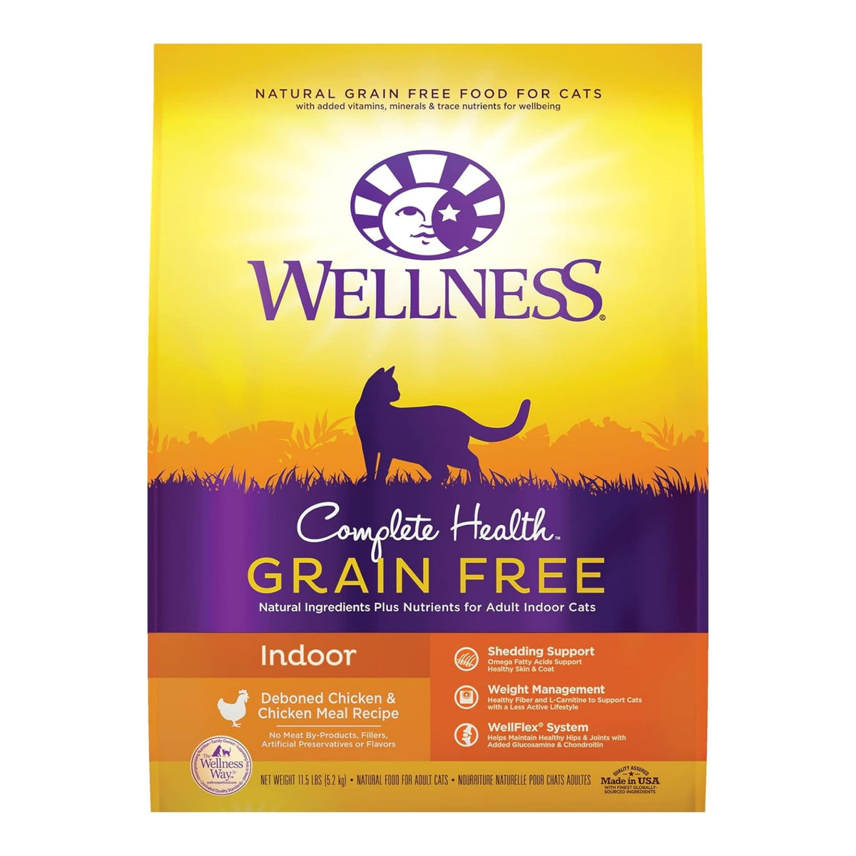 Wellness Complete Health Grain-Free Indoor Deboned Chicken Dry Cat Food, 11.5 lbs.