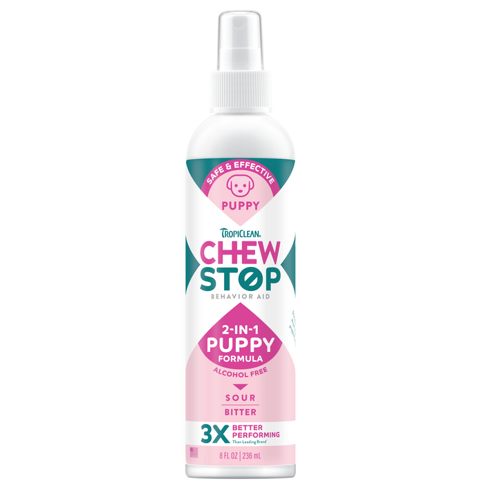 TropiClean Chew Stop Anti-Chew Puppy Spray, 8 oz.
