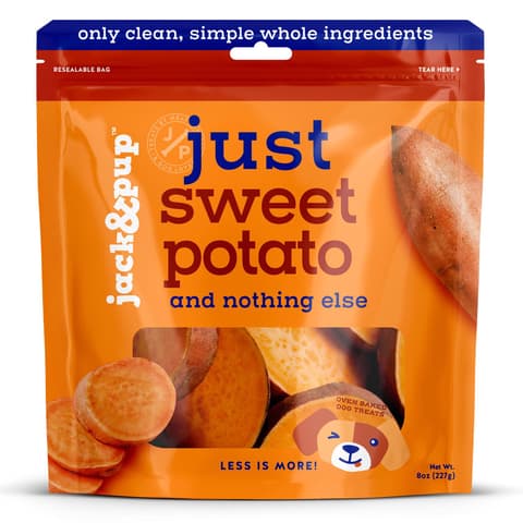 Jack & Pup Just Sweet Potato Grain-Free Dog Treats, 8 oz.