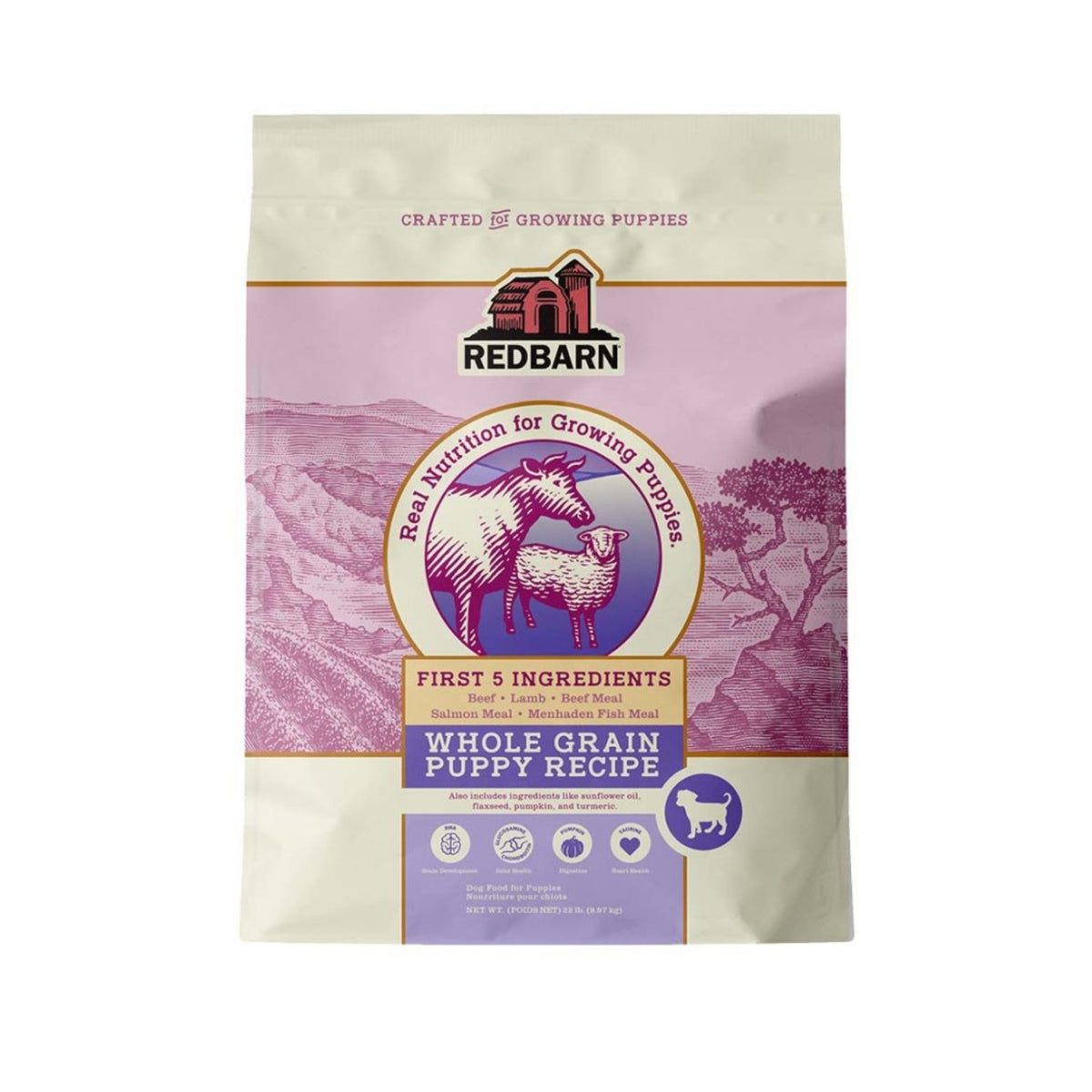 Redbarn First-Five Kibble Puppy Beef & Lamb Recipe Dry Dog Food 22lb
