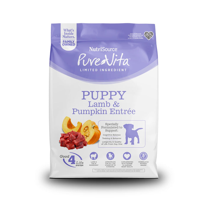 PureVita Lamb & Pumpkin Grain-Free Dry Puppy Food, 4 lbs.