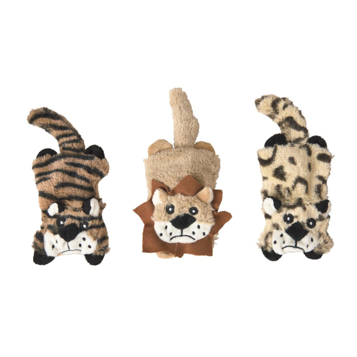 SPOT Lil' S Flat Cats Dog Toy, 5 in. (3 Pack)