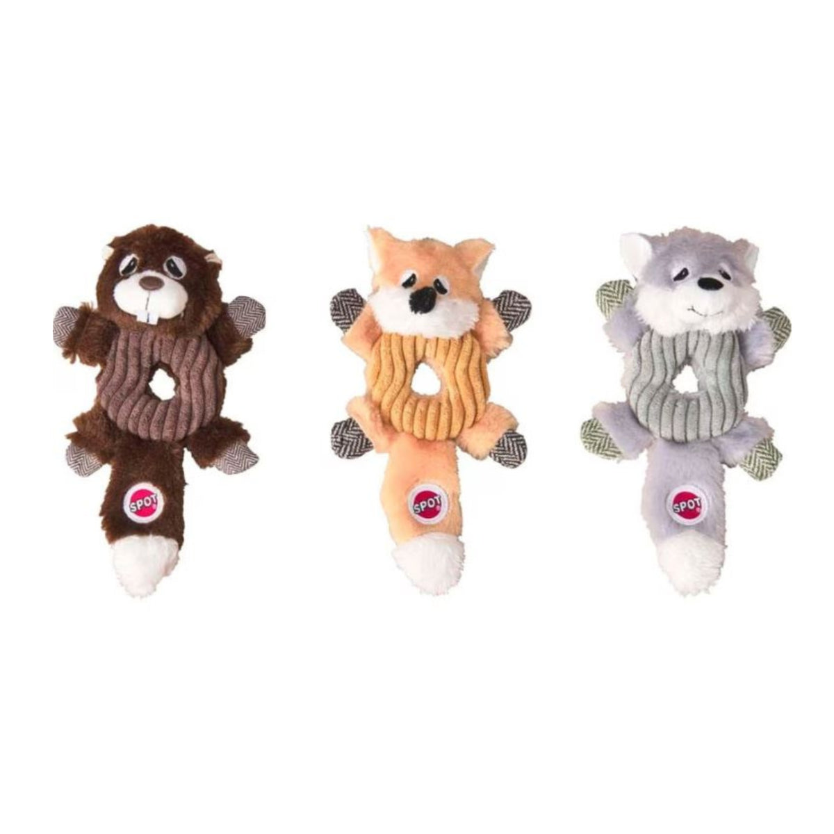 SPOT Lil' S Donut Crinkler Dog Toy, 7 in.