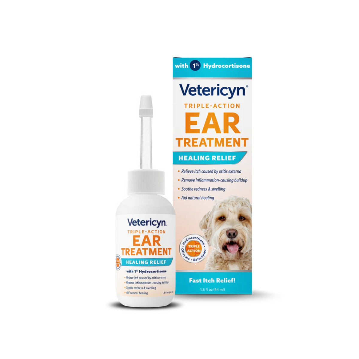 Vetericyn Triple-Action Ear Treatment for Dogs & Cats, 1.5 fl. oz.