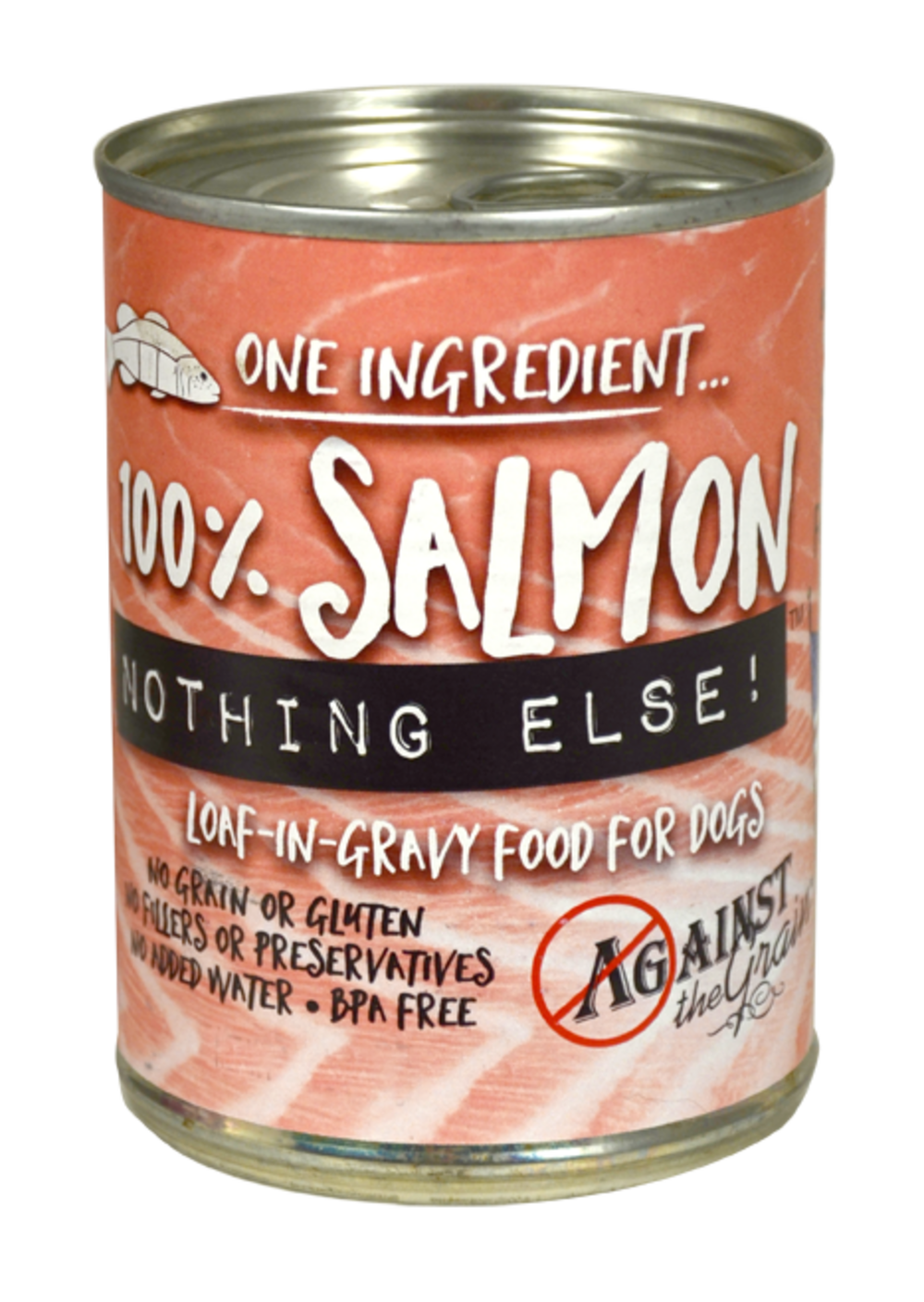 Against The Grain 100% Salmon One Ingredient Wet Dog Food, 11 oz.