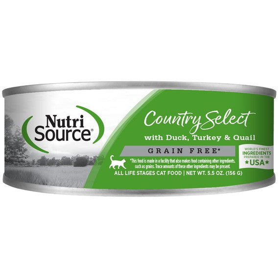 NutriSource Country Select Formula Grain-Free Wet Cat Food, 5.5 oz.