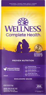 Wellness Complete Health Chicken & Rice Dry Dog Food Premium Adult Nutrition - 26 lbs