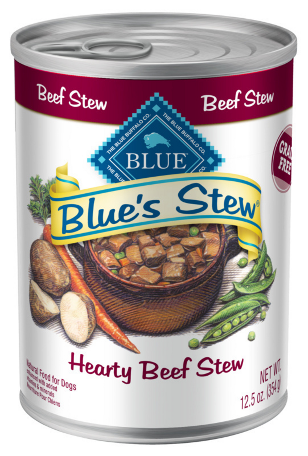 Blue Buffalo Beef Stew Grain-Free Canned Dog Food, 12.5 oz.