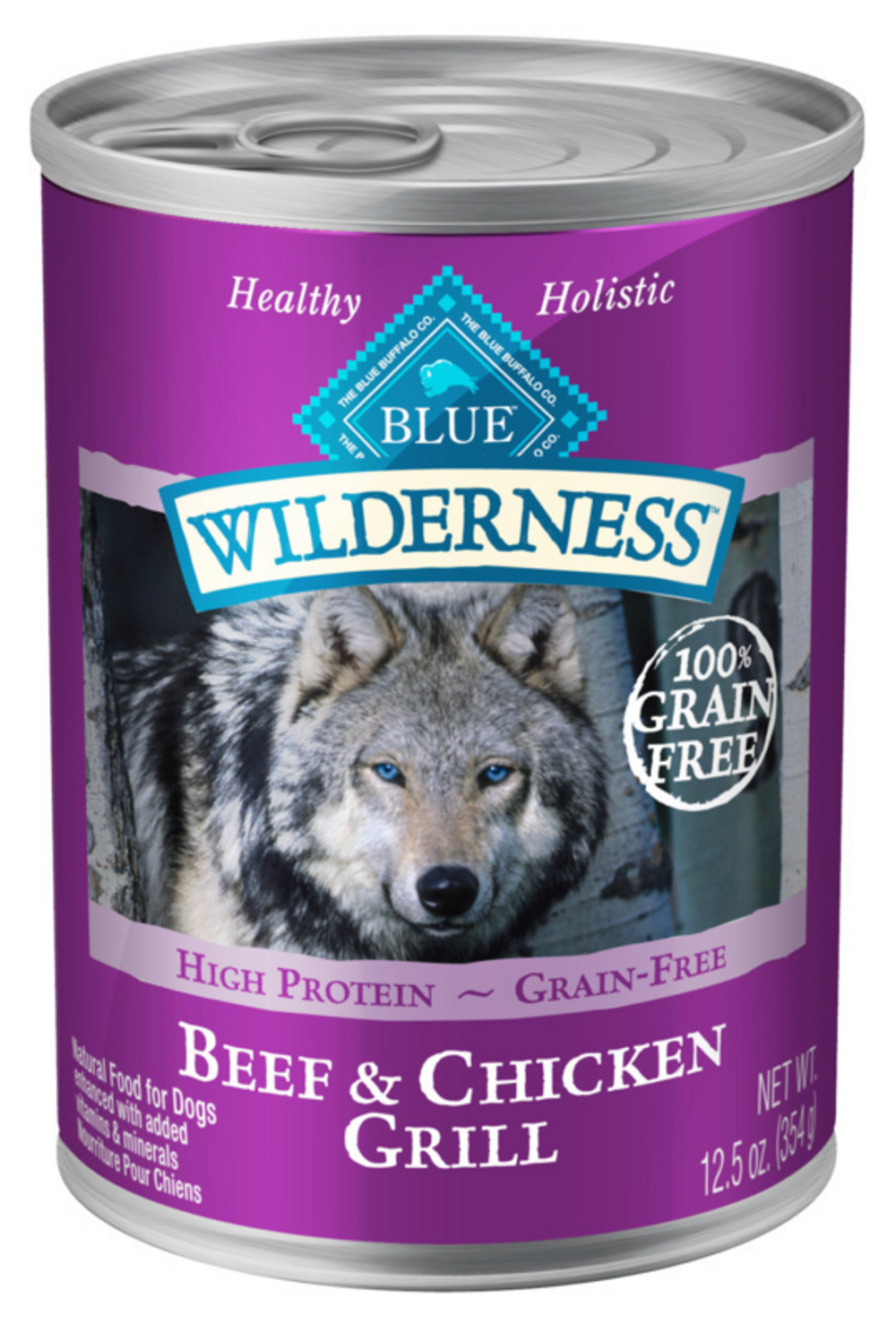 Blue Buffalo Wilderness Beef & Chicken Grill Wet Dog Food, 12.5 oz.