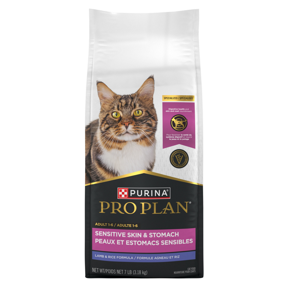 Purina Pro Plan Sensitive Skin & Stomach Lamb & Rice Dry Cat Food, 16 lbs.