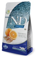 Farmina N&D Ocean Herring & Orange Adult Dry Cat Food, 11 lbs.