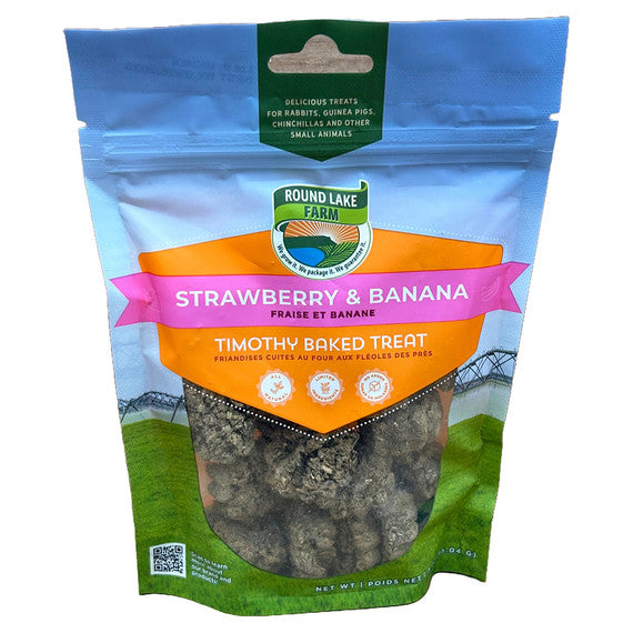 Round Lake Farm Small Animal Strawberry & Banana Timothy Treats - 3 oz