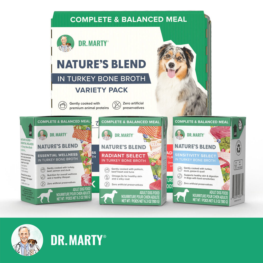 Dr. Marty Nature's Blend Wet Dog Food Variety Pack, 6.3 oz. Cartons (12 Count)