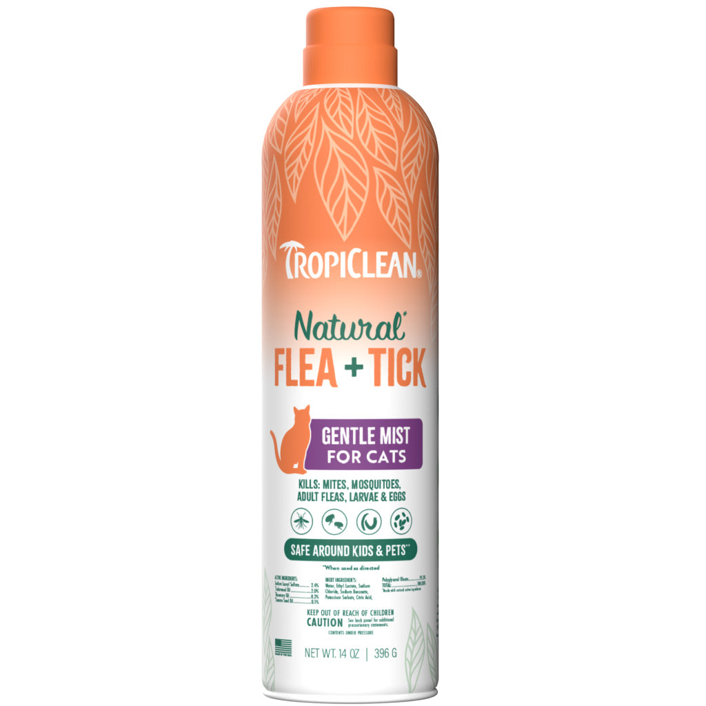 TropiClean Flea & Tick Cat Spray, 14 oz.